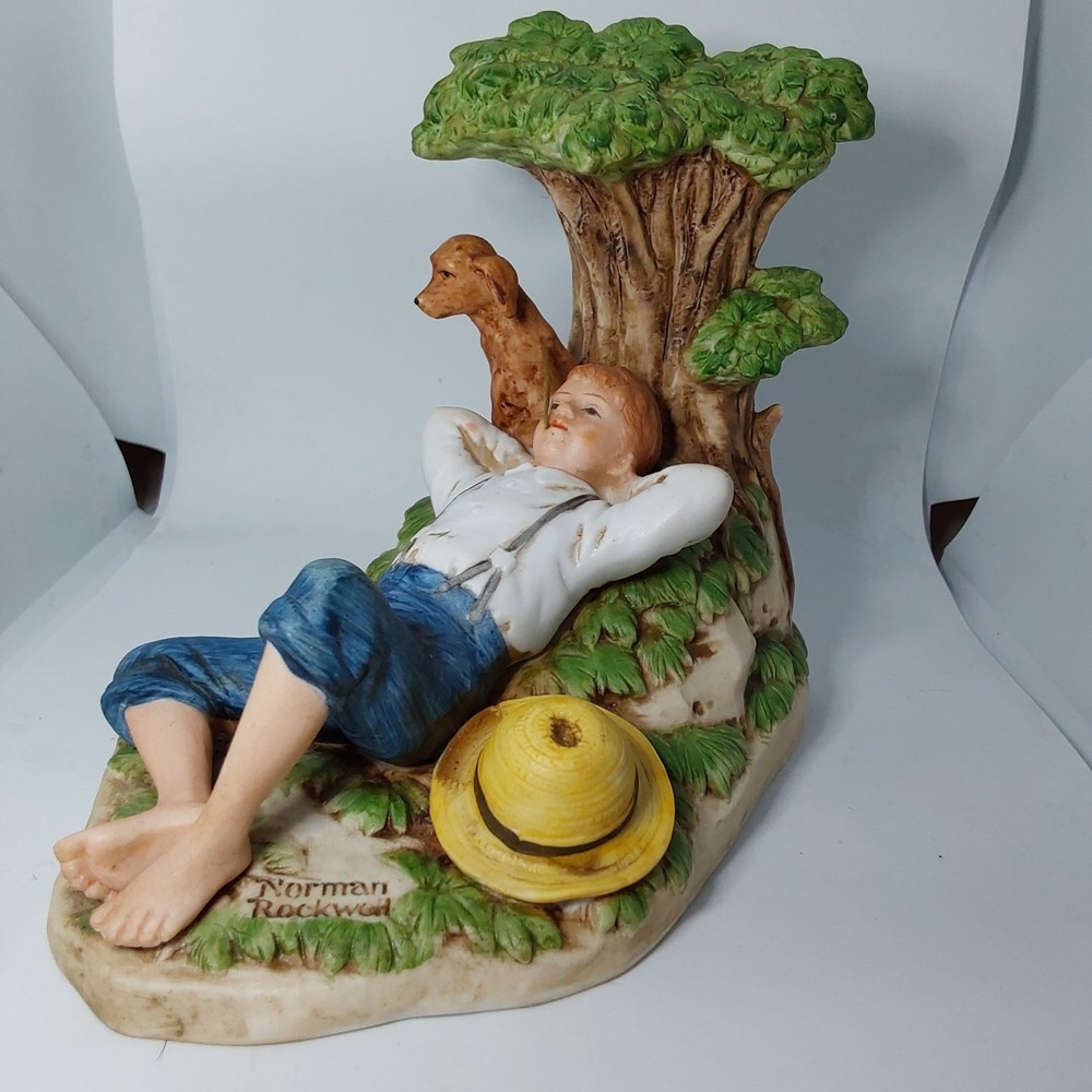 Vintage Norman Rockwell SPRING FEVER 5 1/2" Porcelain Figurine No Box